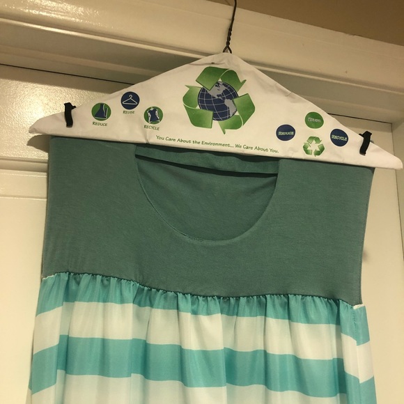 SUMMER Blue and white striped beach dress - Picture 3 of 4